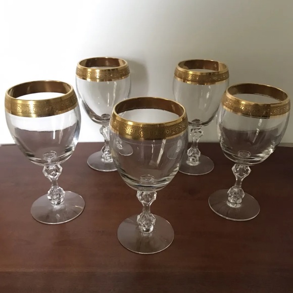 TIFFIN-FRANCISCAN Mid Century Gold Glasses